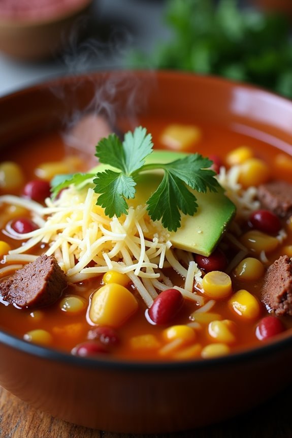 hearty avocado cheese soup