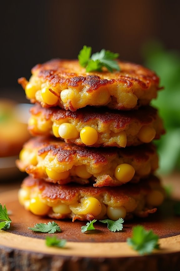 hearty bean corn fritters