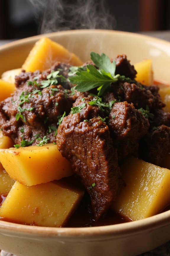 hearty beef stew dish