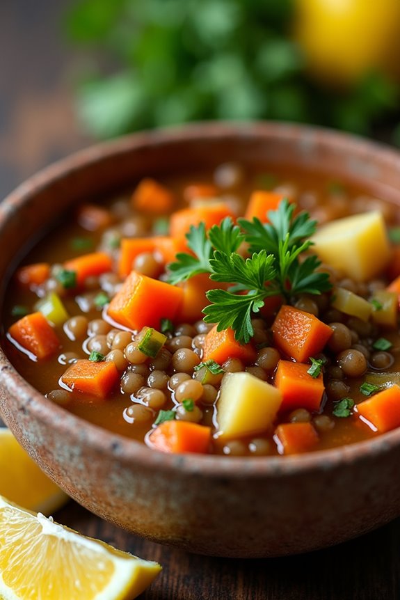 hearty brazilian lentil soup