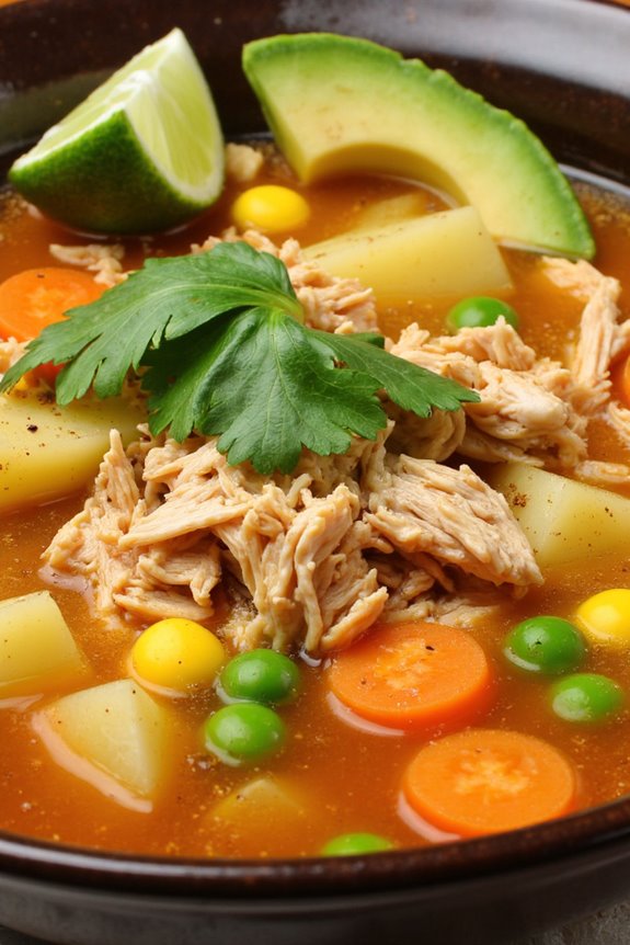 hearty chicken soup infusion