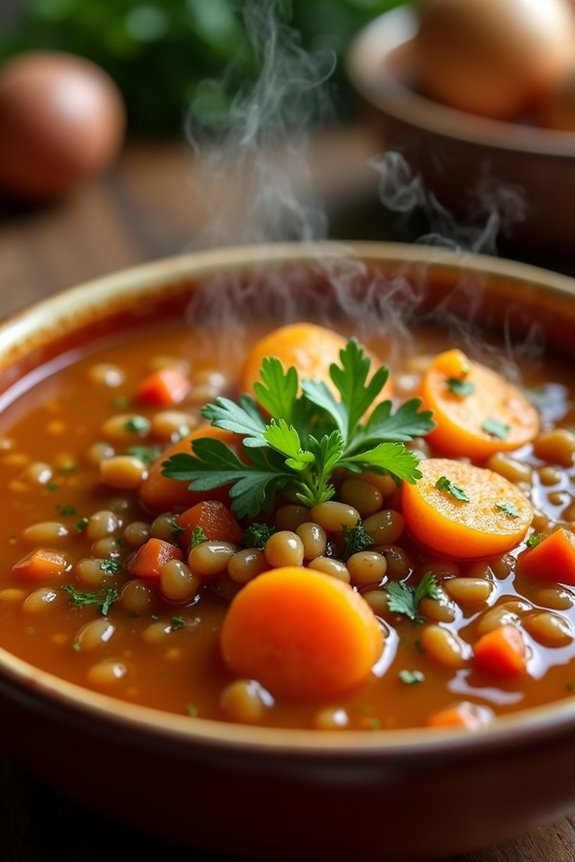 hearty chilean lentil cazuela