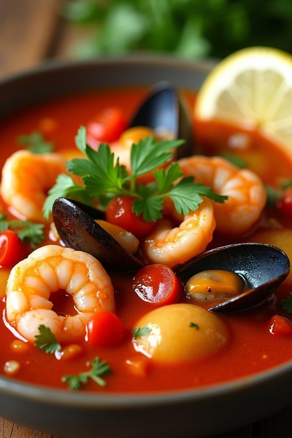 hearty chilean seafood soup