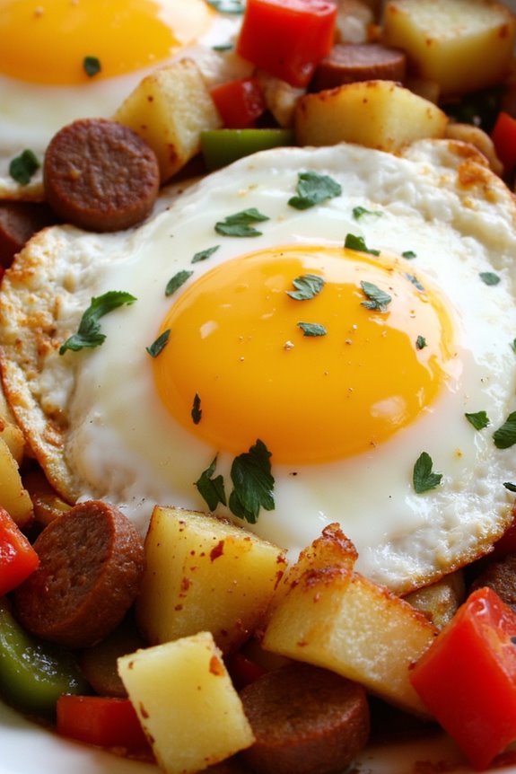 hearty chorizo potato hash