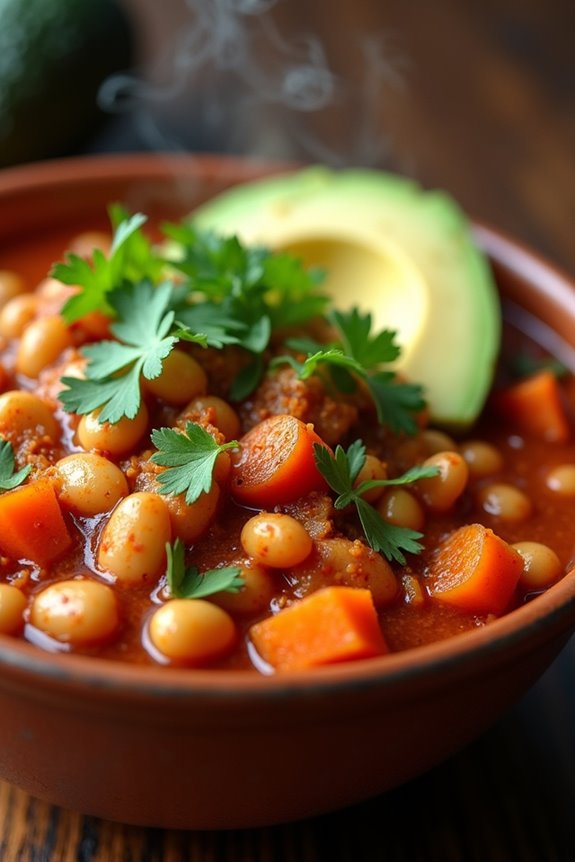 hearty colombian bean chili