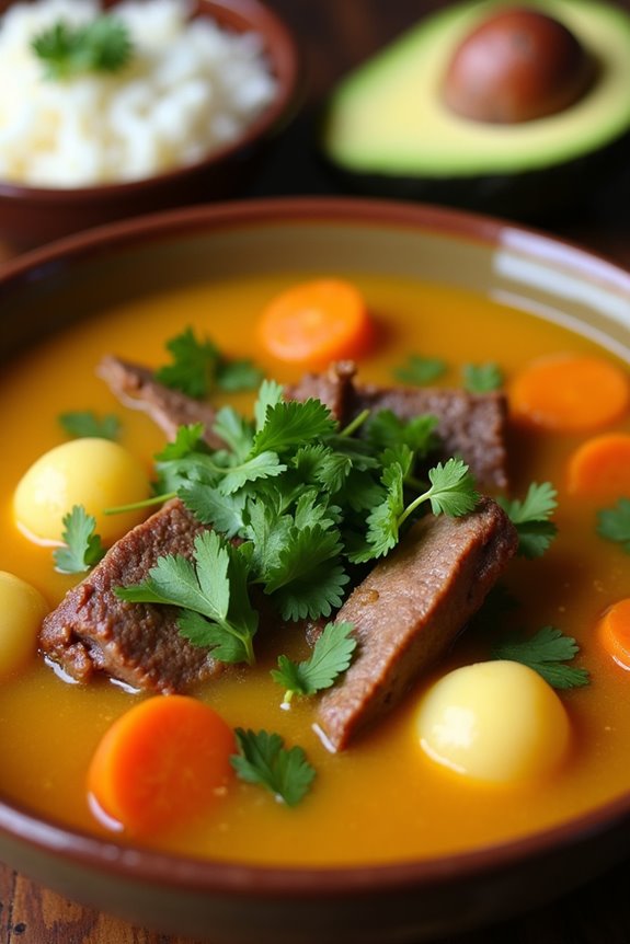 hearty colombian beef soup