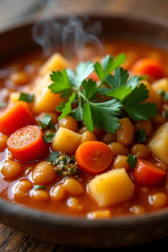 hearty colombian garbanzo stew