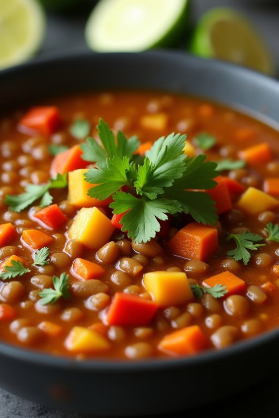 hearty colombian lentil soup