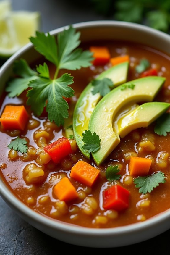 hearty colombian lentil soup