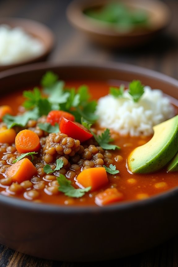 hearty colombian lentil soup