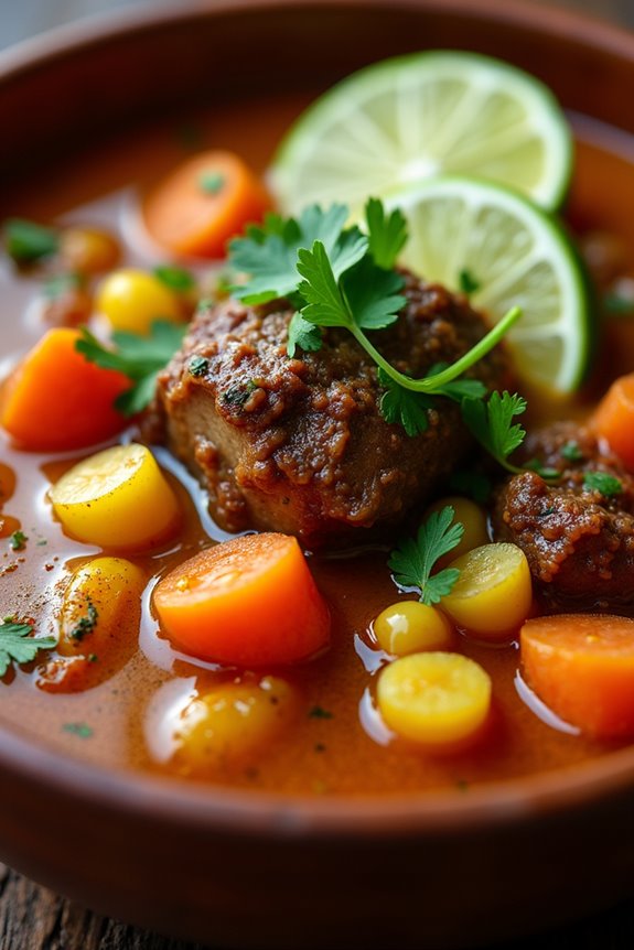 hearty colombian oxtail soup