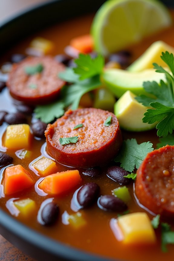 hearty colombian sausage soup