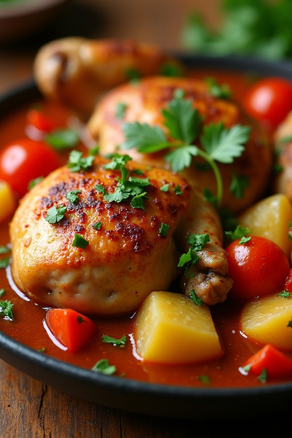hearty colombian stewed chicken