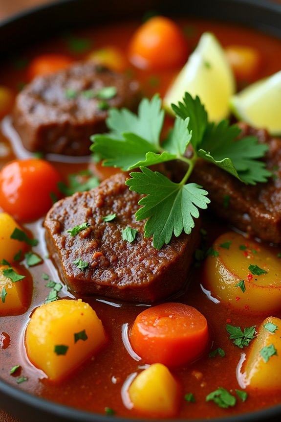 hearty colombian tripe stew