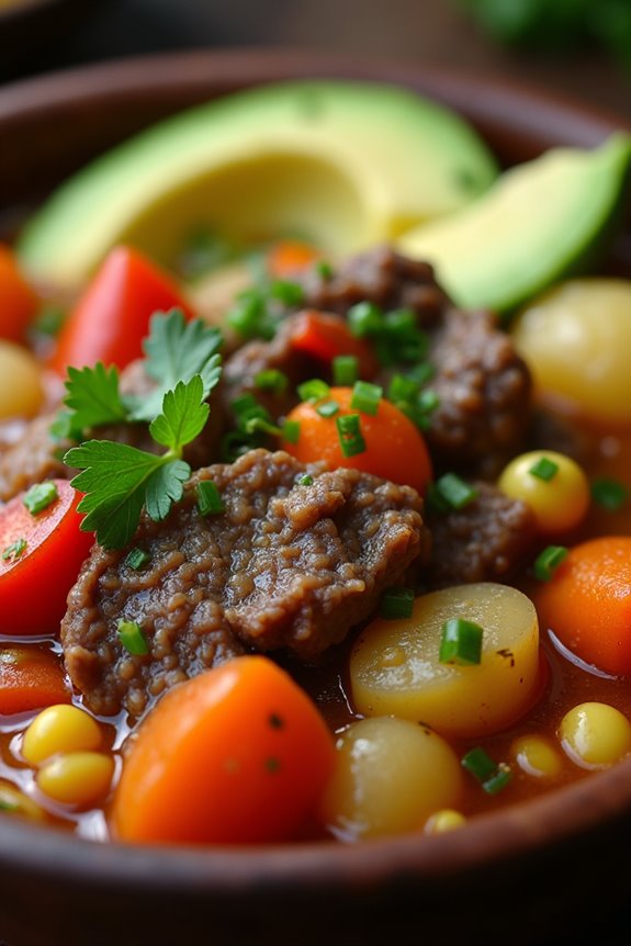 hearty colombian tripe stew