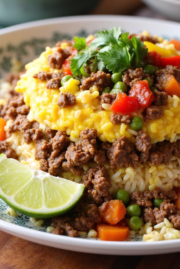 hearty ground beef rice dish