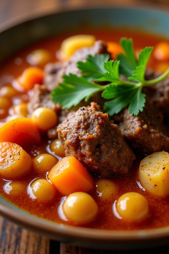 hearty lamb chickpea stew