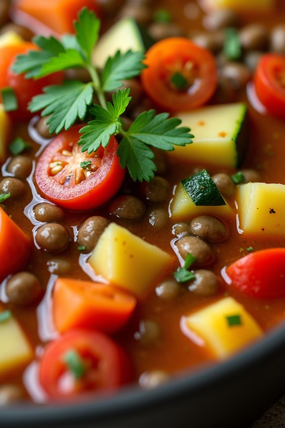 hearty lentil vegetable stew