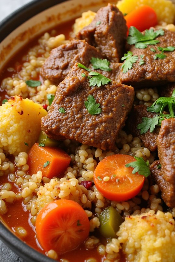 hearty nutritious beef stew