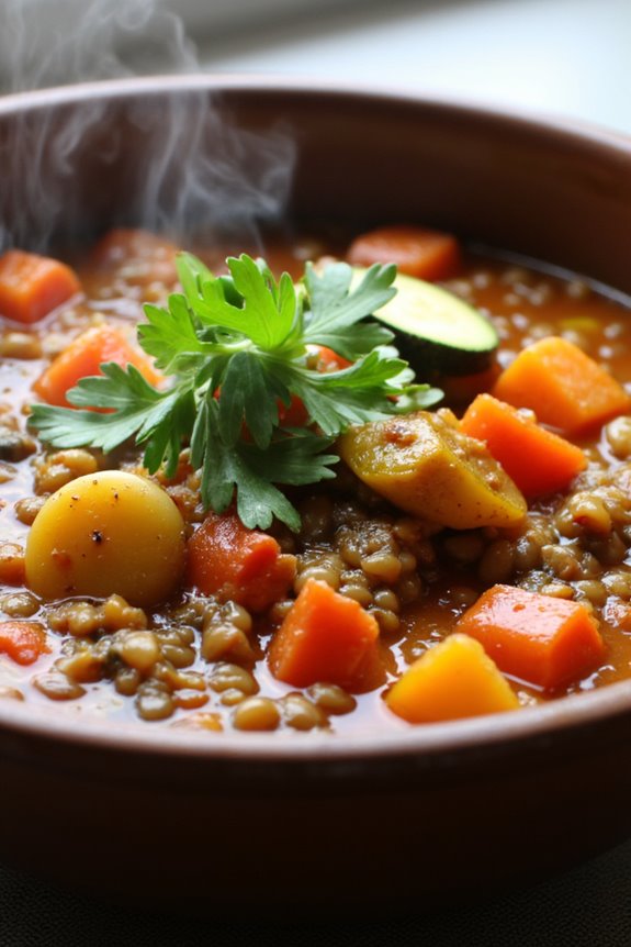 hearty nutritious lentil stew