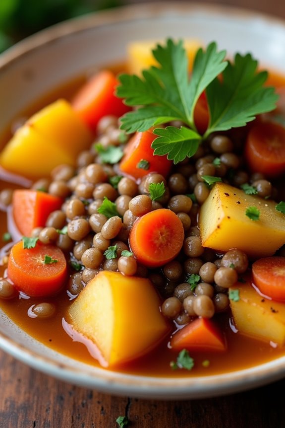 hearty nutritious lentil stew
