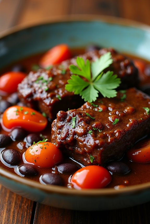 hearty oxtail and black beans