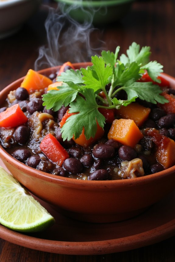 hearty peruvian black bean stew