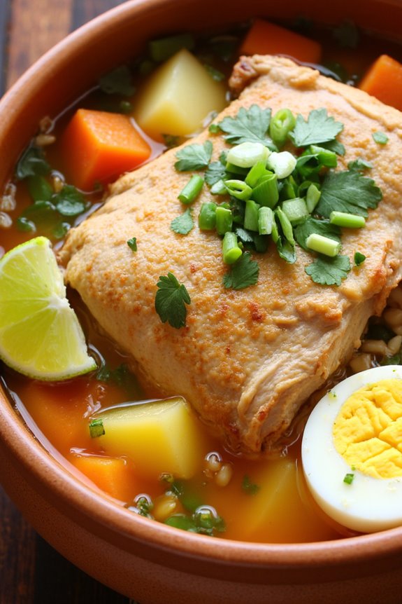 hearty peruvian chicken soup