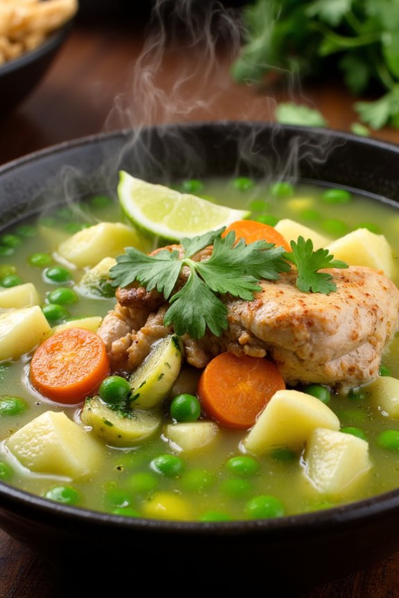 hearty peruvian chicken soup