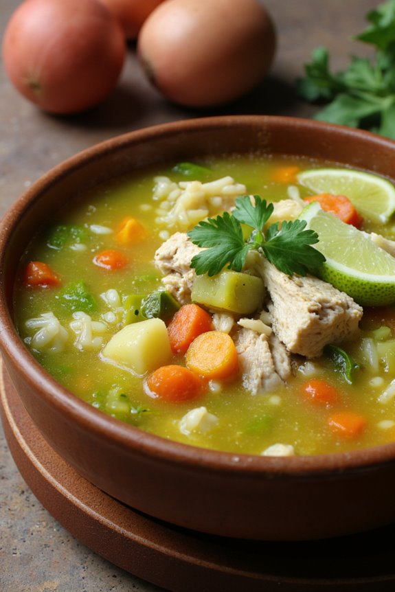 hearty peruvian chicken soup