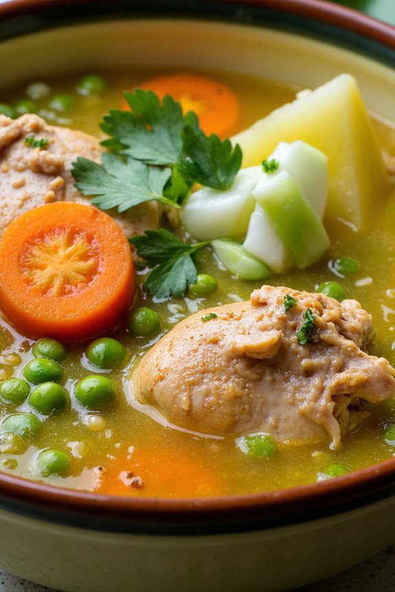 hearty peruvian chicken soup