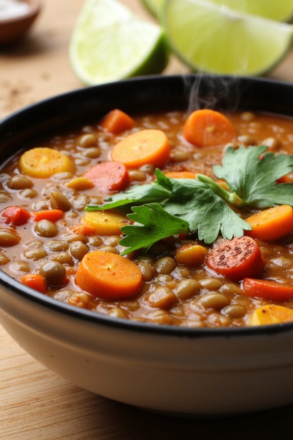 hearty peruvian lentil soup
