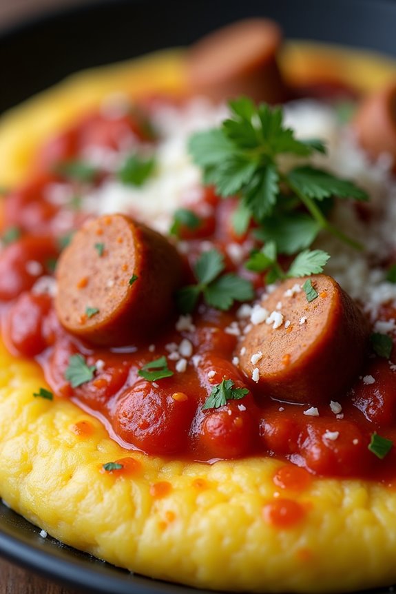hearty polenta with sausage