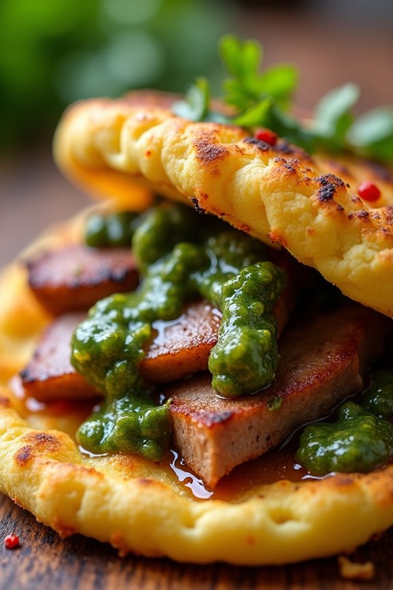 hearty pork arepas delight