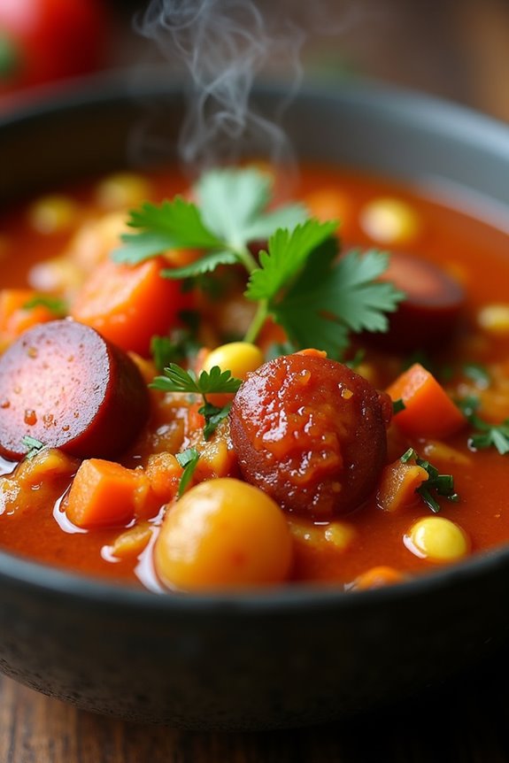 hearty smoky chorizo stew