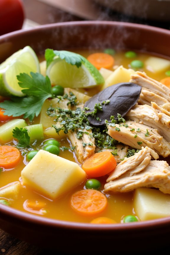 hearty traditional chicken soup