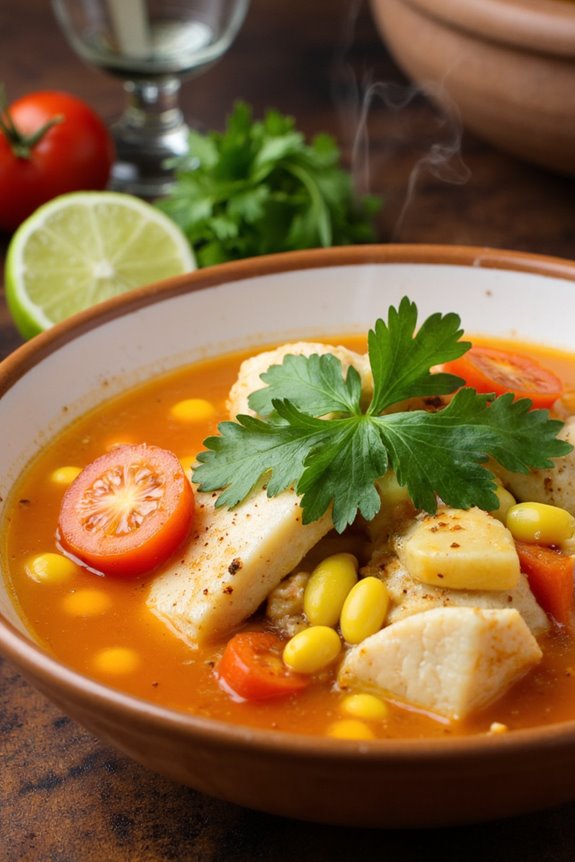 hearty traditional peruvian fish soup