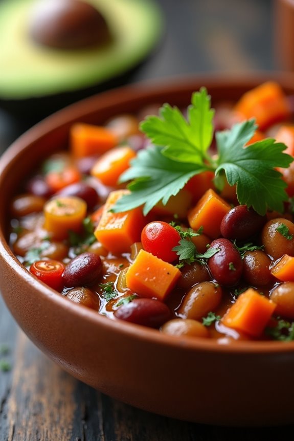 hearty vegetarian colombian beans