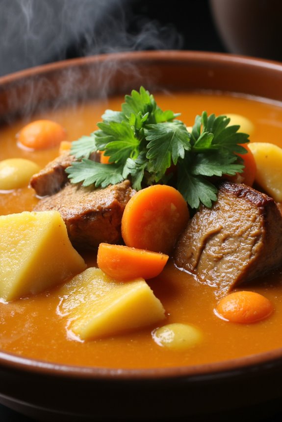 hearty yucca and pork stew