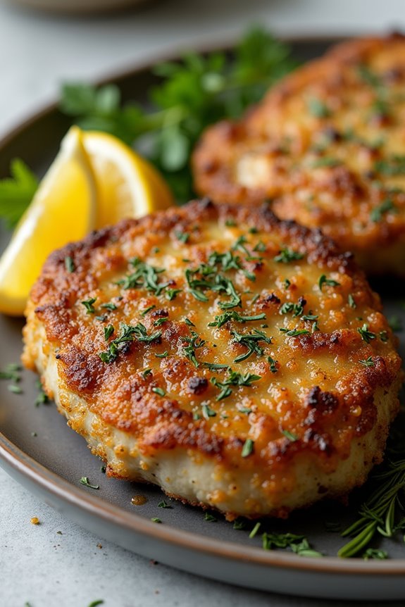 herb crusted juicy pork chops