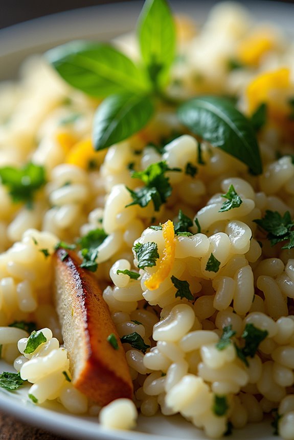 herb infused aromatic rice pilaf