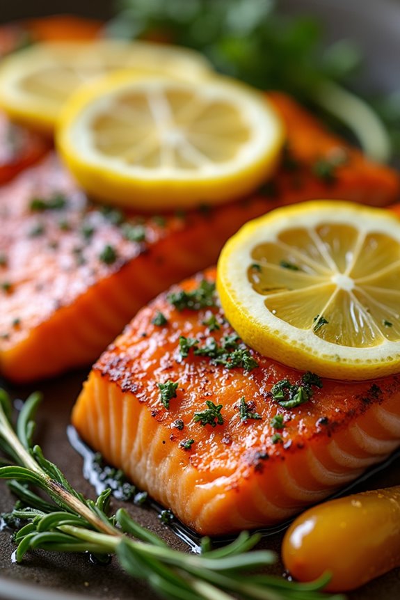 herb infused baked salmon recipe