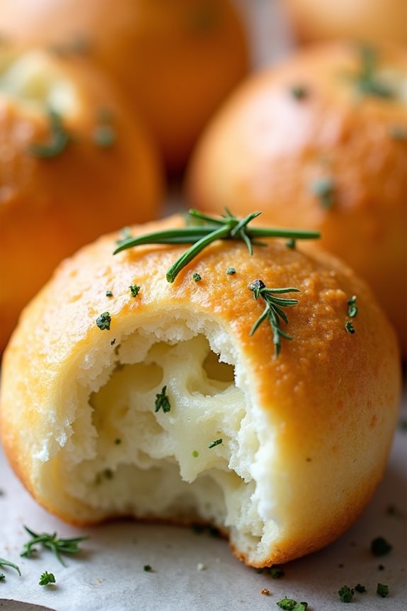 herb infused cheesy bread bites