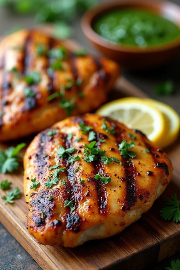 herb infused grilled chicken