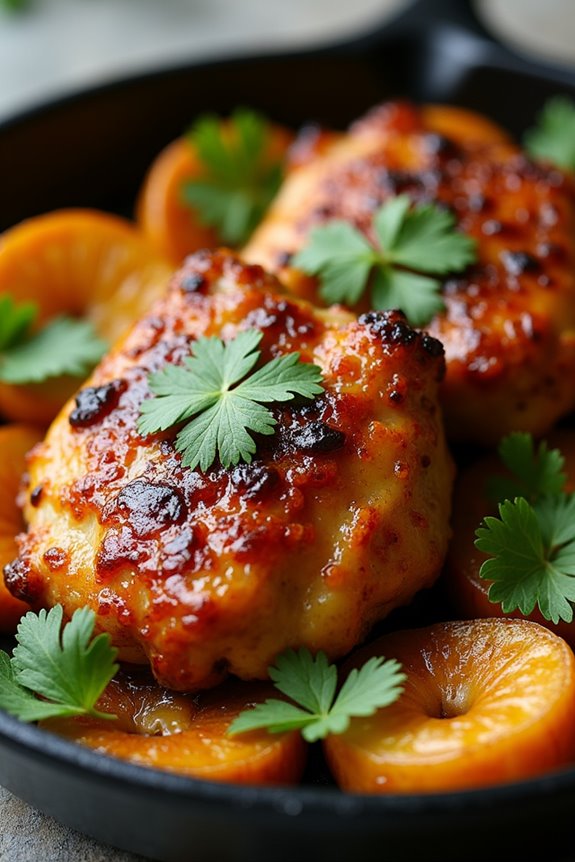 honey glazed chicken with plantains