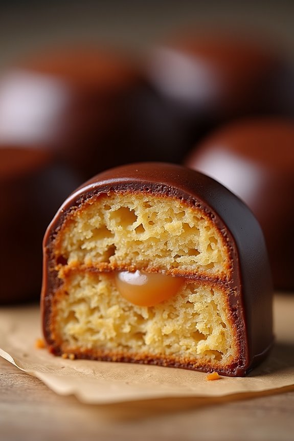 honey spiced chocolate cake sandwiches