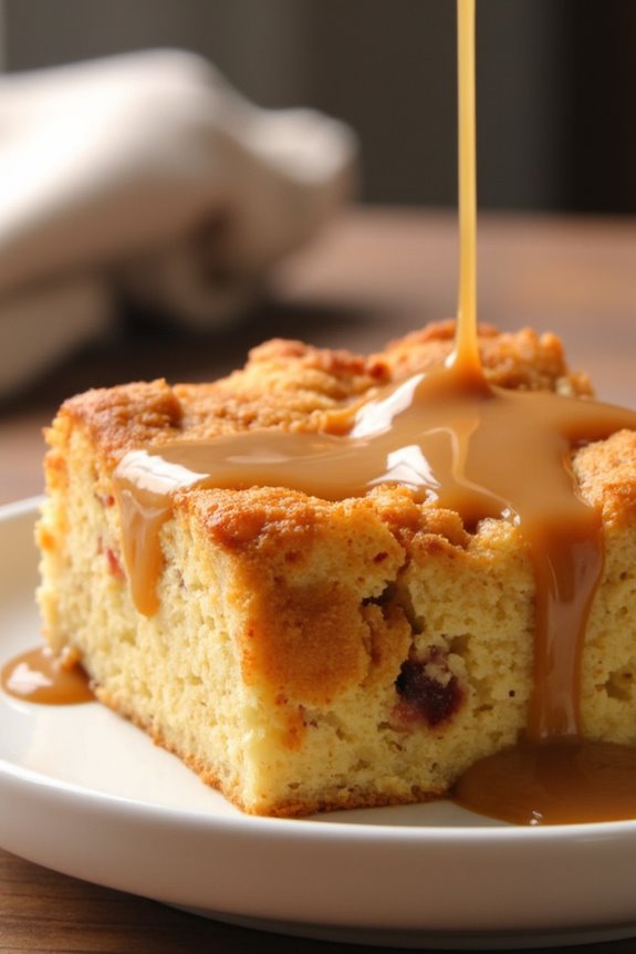 indulgent caramel bread pudding