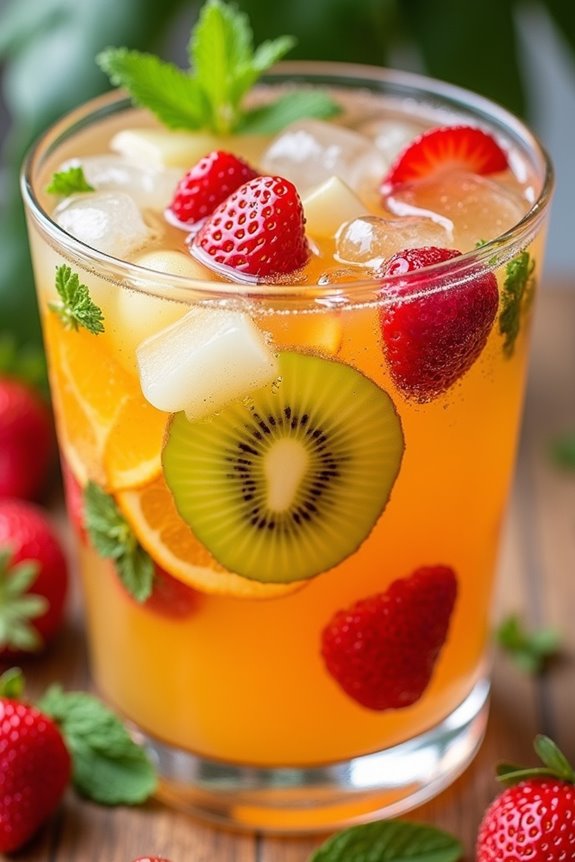 invigorating fruity summer drink