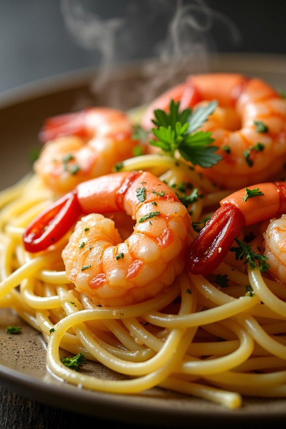italian argentine prawn pasta