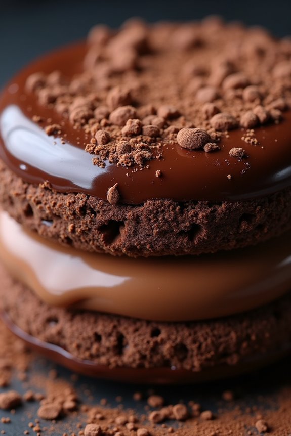 layered chocolate biscuit dessert